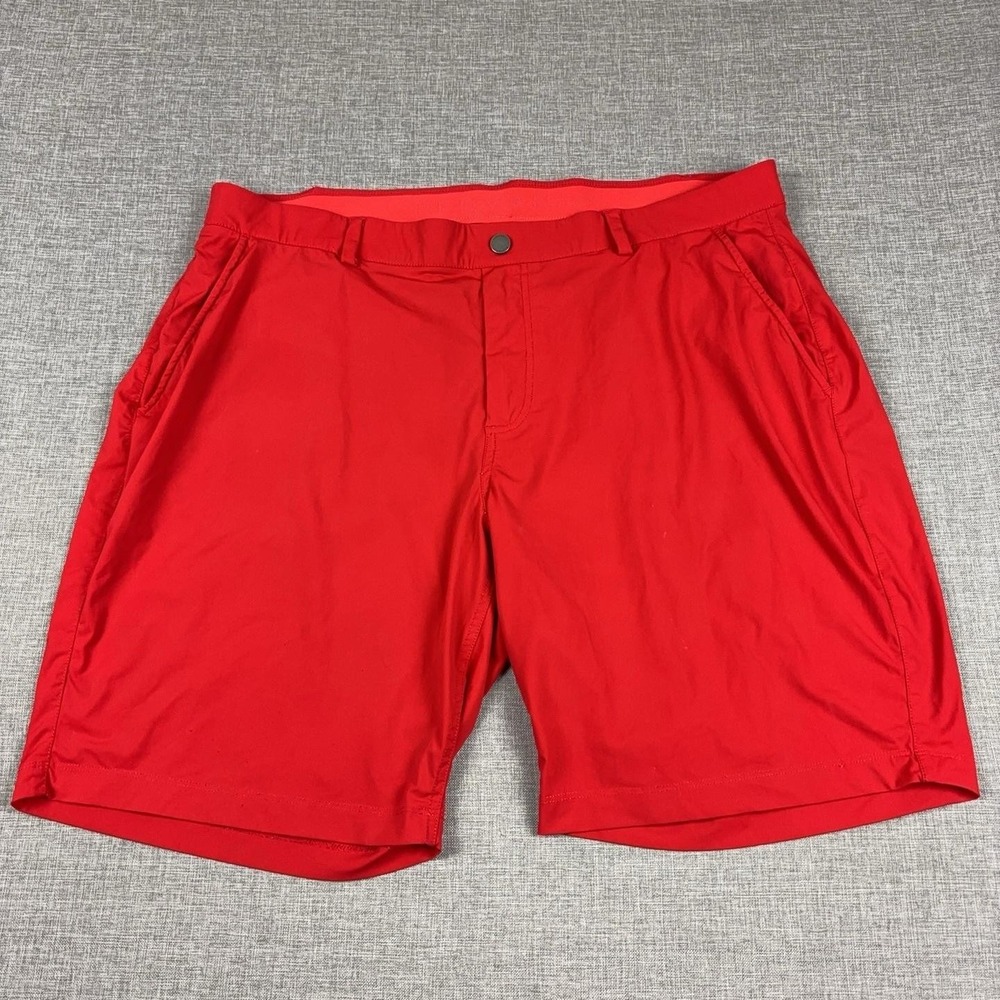 REDVANLY Hanover Golf Shorts Mens XXL Rio Red 9" Pull On Stretch Performance